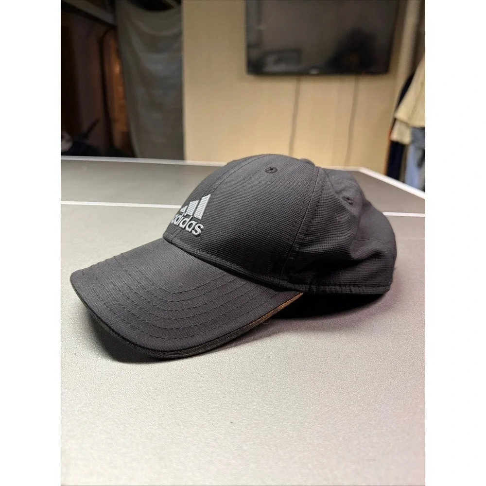 Adidas‎ Climalite Black Baseball Cap Adjustable Hat Mens Training Running Logo